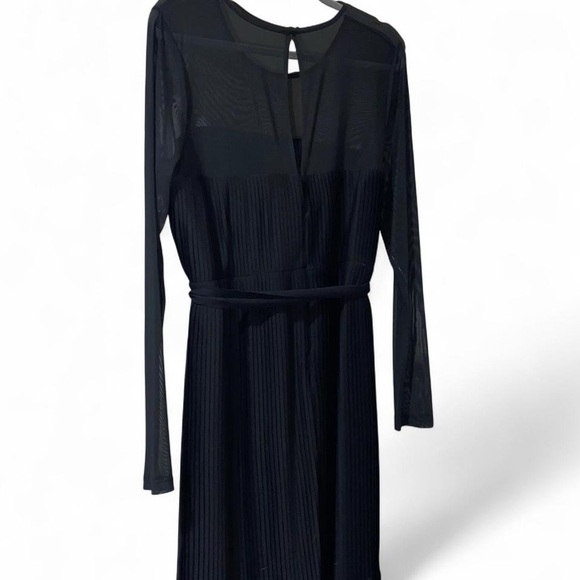 DKNY Sheer Black Long Sleeve Dress - Picture 1 of 3